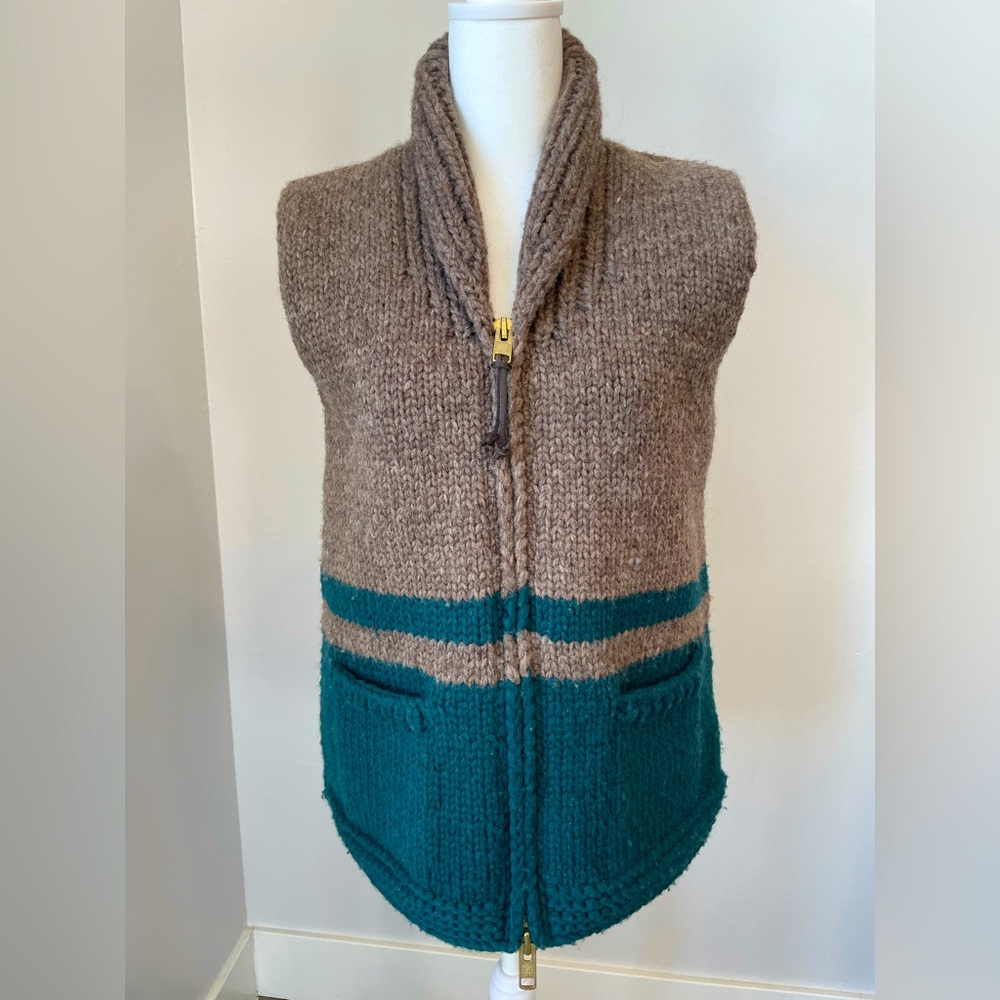 Blanket Stripe Hand Knit Wool Vest - FILSON